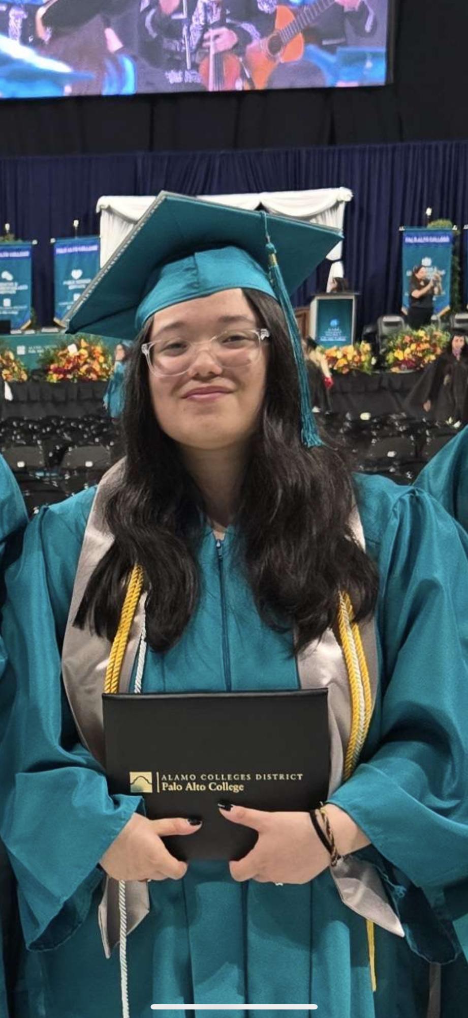 Donatela Galvan posing for a photo from Palo Alto Graduation